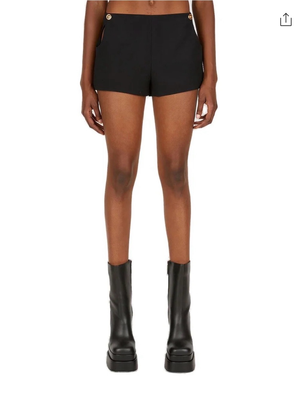 VERSACE Women's Tailored Shorts with Button Detail